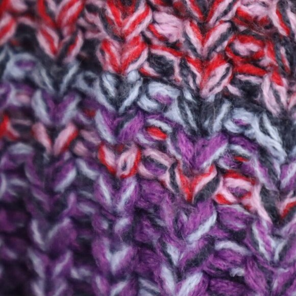 RAINBOW OMBRE SWEATER S Kori Knit Oversized Boxy Chunky Pride Fall Spring Bright - Picture 3 of 7